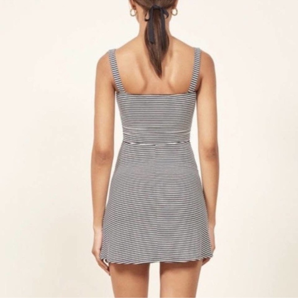 Reformation Nellie Ribbed Knit Striped Sleeveless Mini Dress Casual Women's XS